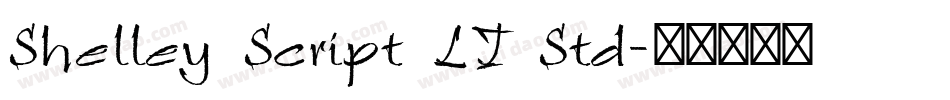 Shelley Script LT Std字体转换